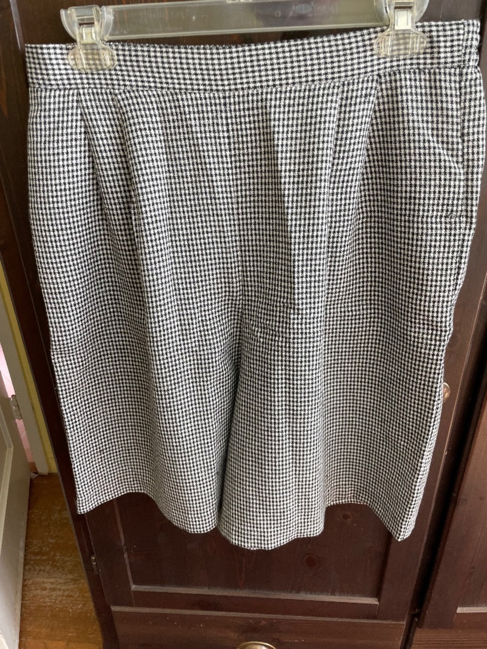 Vintage Spiegel Black and White Check Wide Legged Shorts- Women's Large